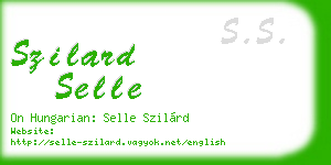 szilard selle business card